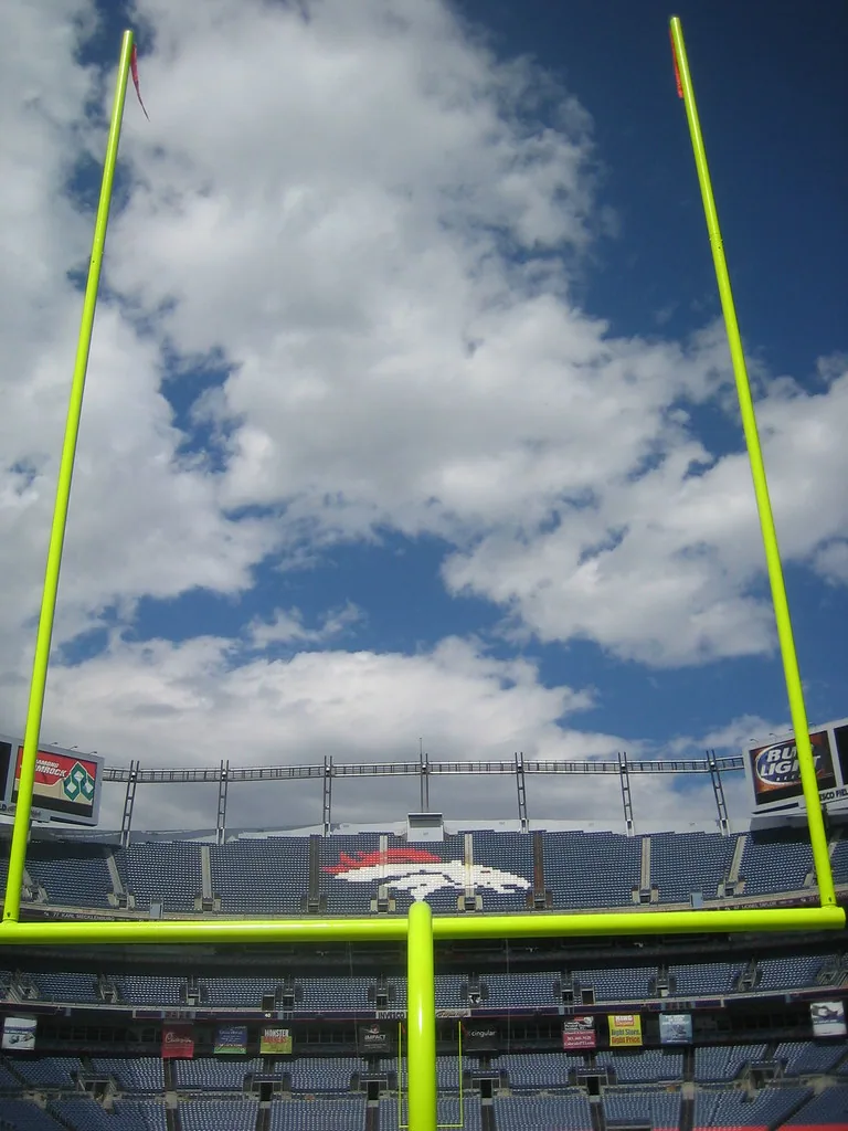 NFL field goal post uprights closeup