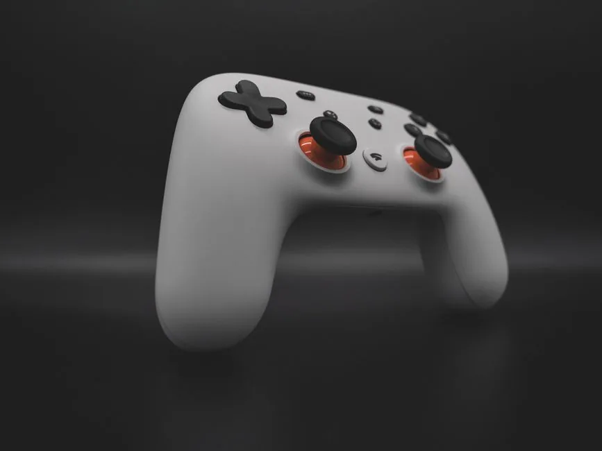 Close-up of a mobile gaming controller
