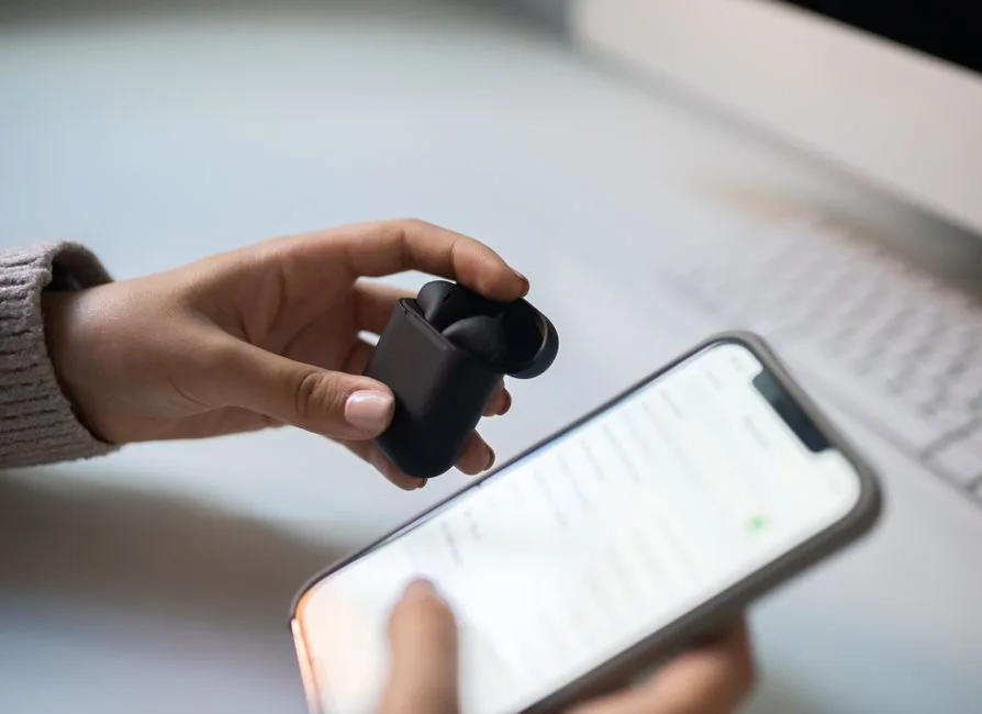 connecting earbuds to a phone