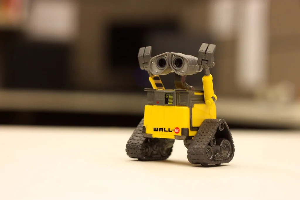 humanoid robot fallen on track safety cushion