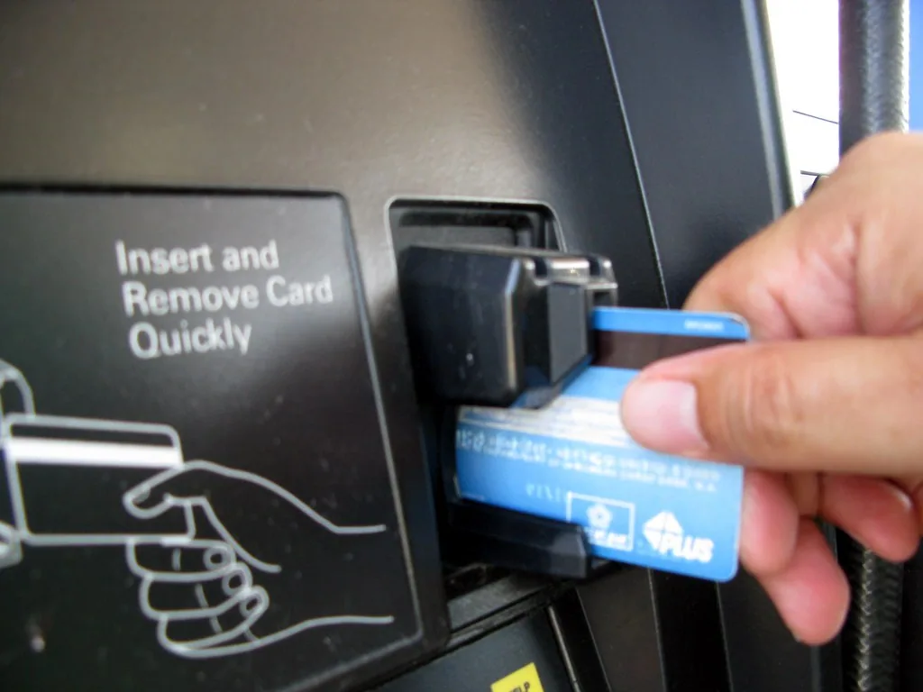 gas station fuel pump payment terminal