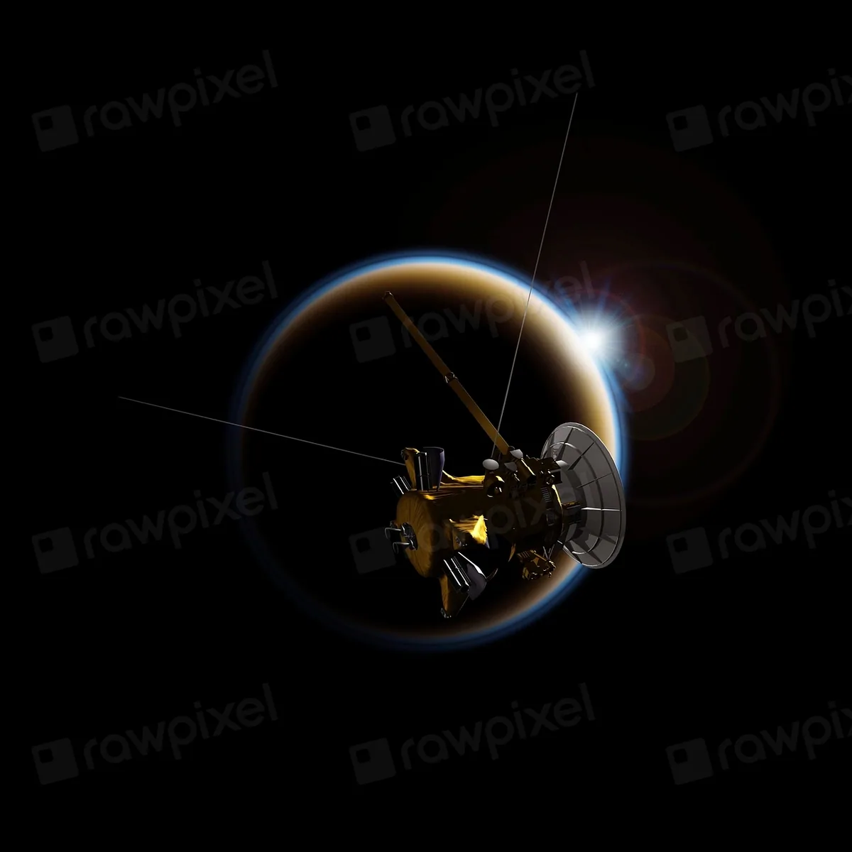 Titan surface Saturn moon NASA illustration