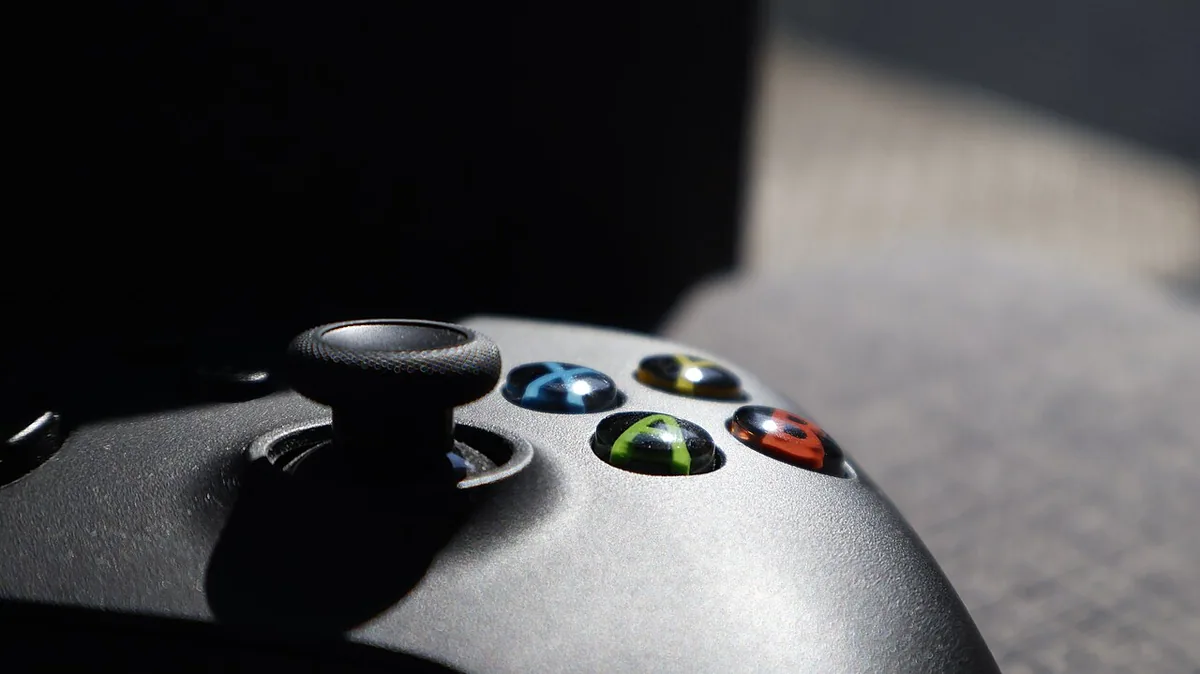 black Xbox One X wireless controller