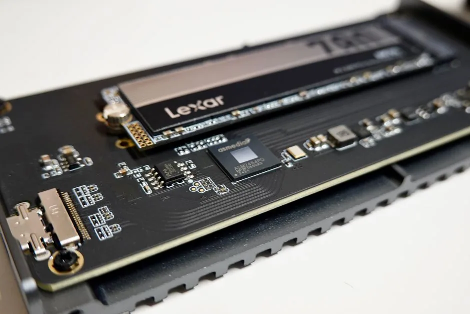 NVMe SSD on a circuit board