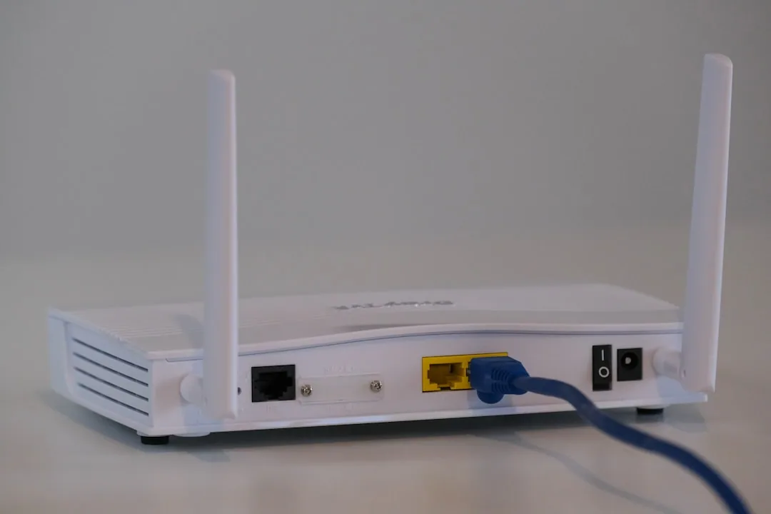 White router on a white table
