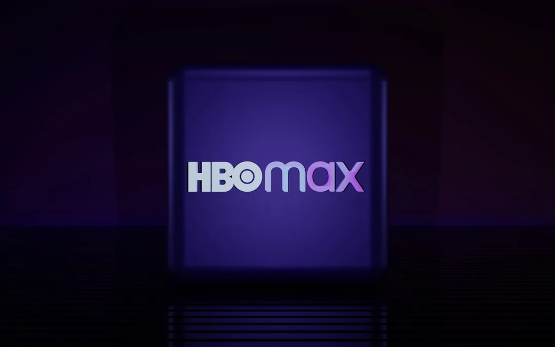 HBO Max logo on a purple background