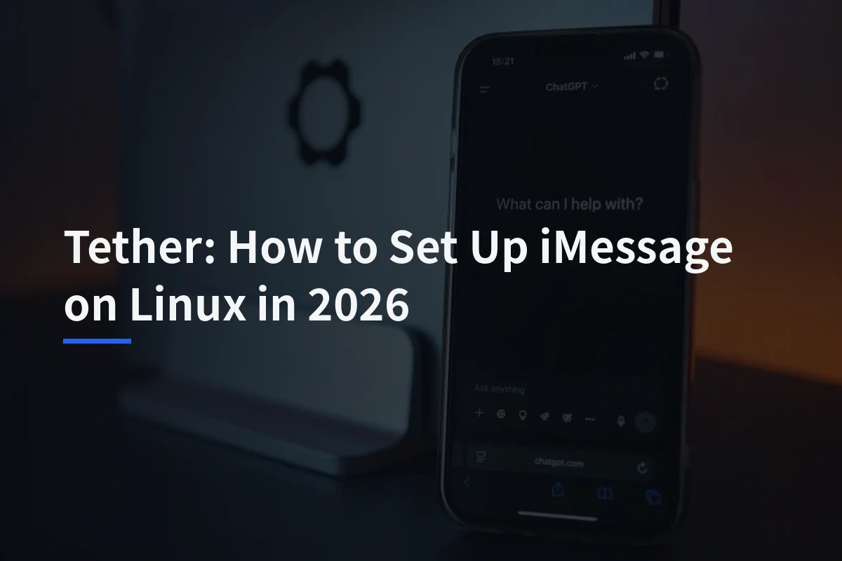 Linux desktop paired with an iPhone for messages using Tether