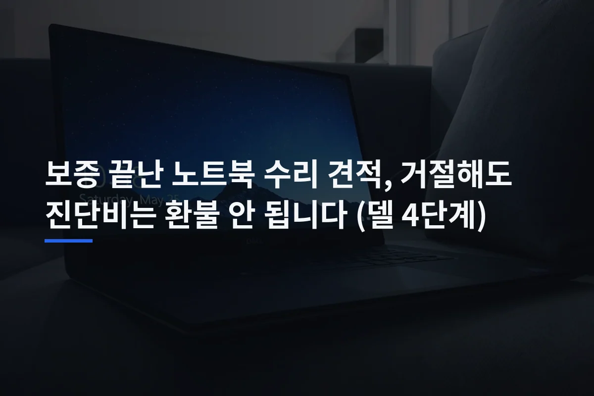 보증 끝난 노트북 수리 견적, 거절해도 진단비는 환불 안 됩니다 (델 4단계)