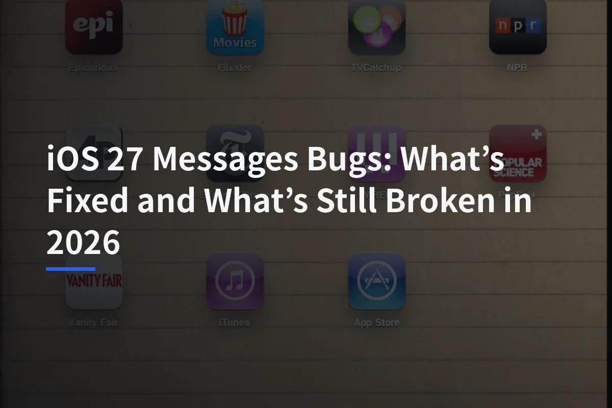 iOS 27 Messages Bugs: What’s Fixed and What’s Still Broken in 2026
