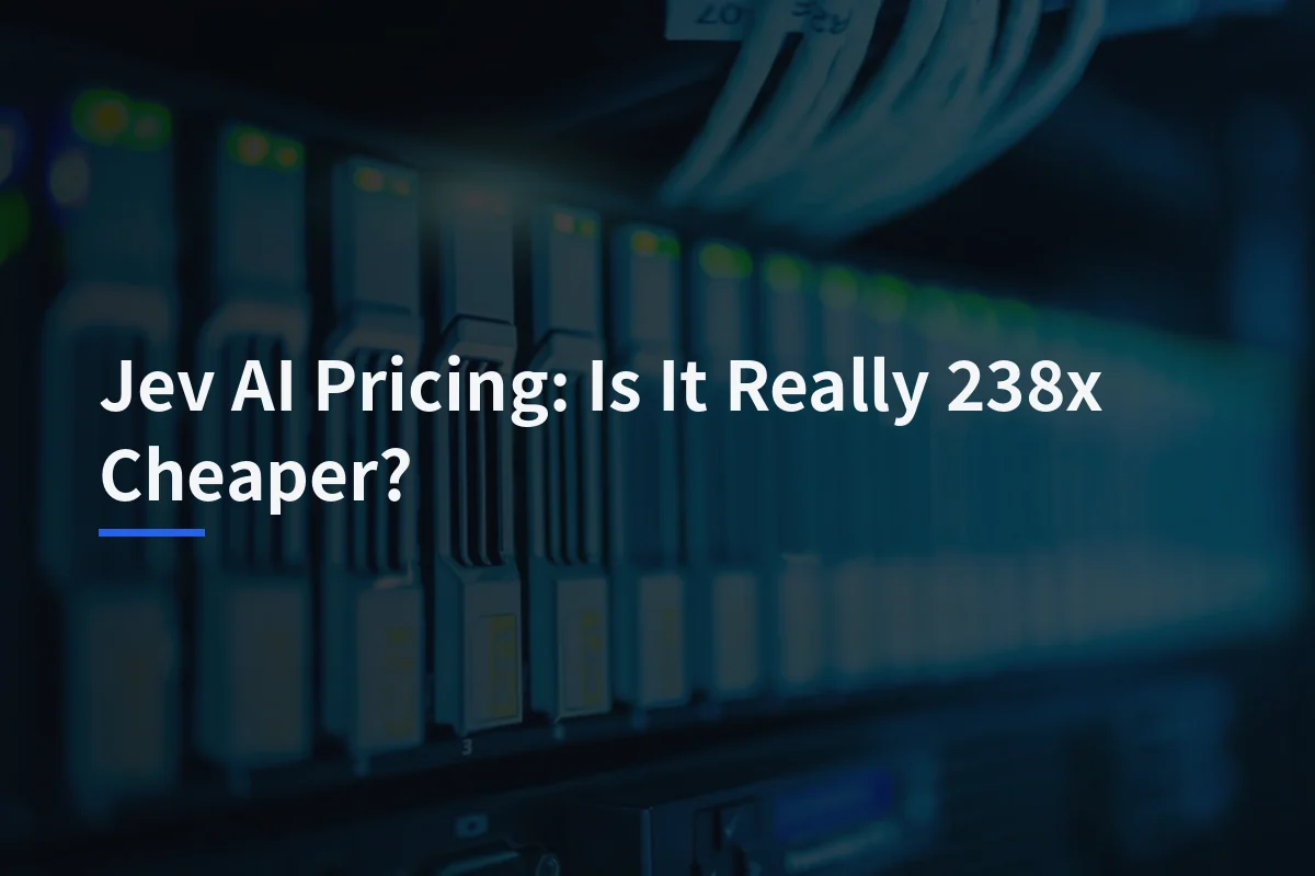 Jev AI Pricing: Is It Really 238× Cheaper? Check the Task, Not Just the Token