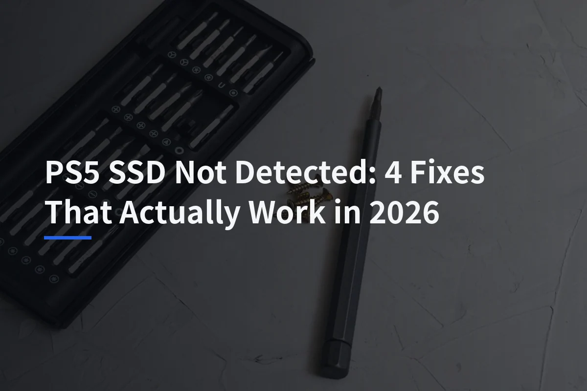 PS5 M.2 SSD Not Detected? Check These 5 Things First